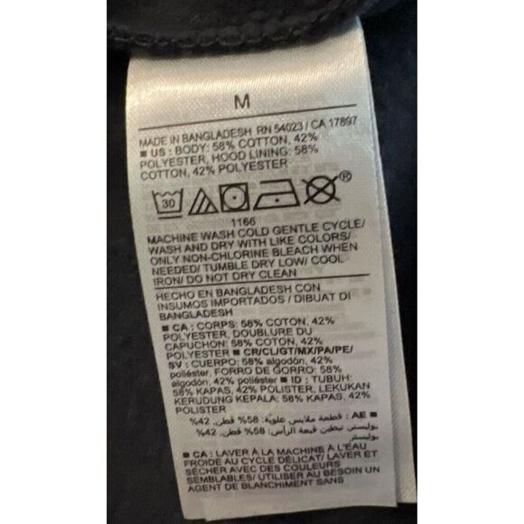 Old Navy 207128-13 Men's Sz Medium NAVY Blue Classic Front Zip Hoodie Jacket - Picture 6 of 6